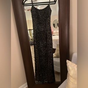 Leopard/Cheetah print evening gown size Small